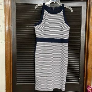 Ann Taylor size 8  Blue and white casual dress
